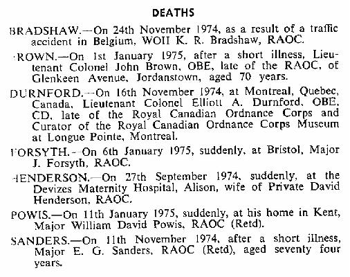 PB001g1.jpg - Kenneth Raymond Bradshaw * 24 March 1934 - † 24 November 1974 Obituary-Notice axtracted from the RAOC Gazette, entry 197501-229  Any details, memories or photographs that you may have would be most welcome.