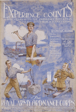Royal Army Ordnance Corps (RAOC) recruitment poster, 1920