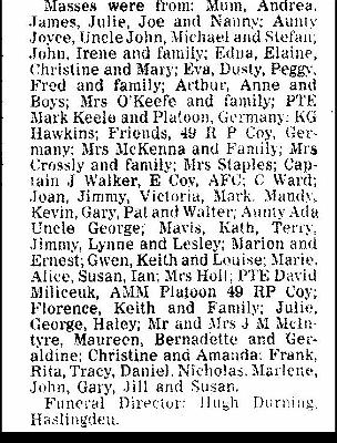 BM016_8.jpg - John Leslie MILLS * 1961 - †11 March 1981 Extracted from a local Newspaper. LAST page.  Any details, memories or photographs that you may have would be most welcome.