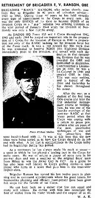 BR007g1.jpg - Edward Vivian “Ranji” Ranson Excerpt of RAOC Gazette Entry 196512-258 Please go to the next slide for a full-sized PDF view of this document!  Any details, memories or photographs that you may have would be most welcome.