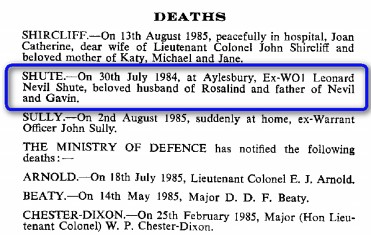 BS009g1.jpg - Leonard Graham Shute *19 November 1934- † 30 July 1984  Obituary-Notice extracted from RAOC Gazette Entry 198510-204  Any details, memories or photographs that you may have would be most welcome.