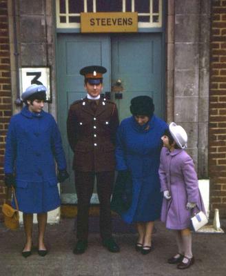 BS011P3.jpg - Trevor Charles Shewell * 26 May 1946 - †14 June 2005 Trevor in front of the Steevens Platoon block with his Mum & sisters. Photo donated to us by his beloved wife, Margaret  Any details, memories or photographs that you may have would be most welcome.