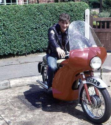 Shewell1965.jpg - Trevor Charles Shewell * 26 May 1946 - †14 June 2005 Trevor on his bike - 1965 Photo donated to us by his beloved wife, Margaret  Any details, memories or photographs that you may have would be most welcome.