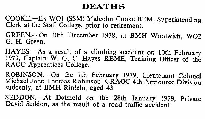 PH002g2.jpg - William George F Hayes An Obituary-notice extracted from RAOC Gazette Entry 197903-296  Any details, memories or photographs that you may have would be most welcome.